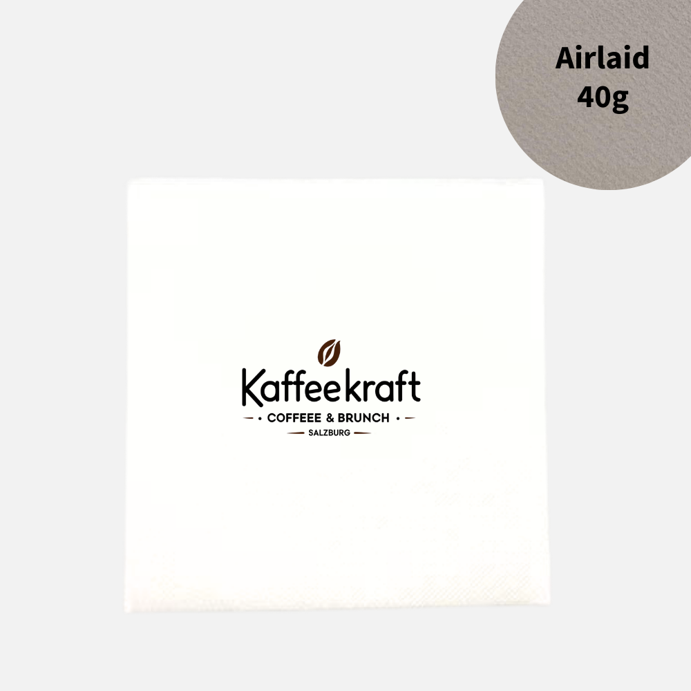 Serviette Airlaid Eco 1/4 Falz, weiß